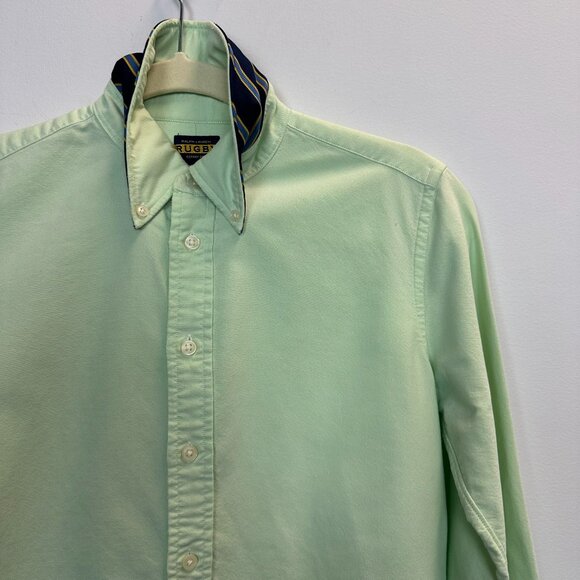 Rugby Ralph Lauren OCBD Button Down Shirt Green Size 2 - Picture 7 of 12